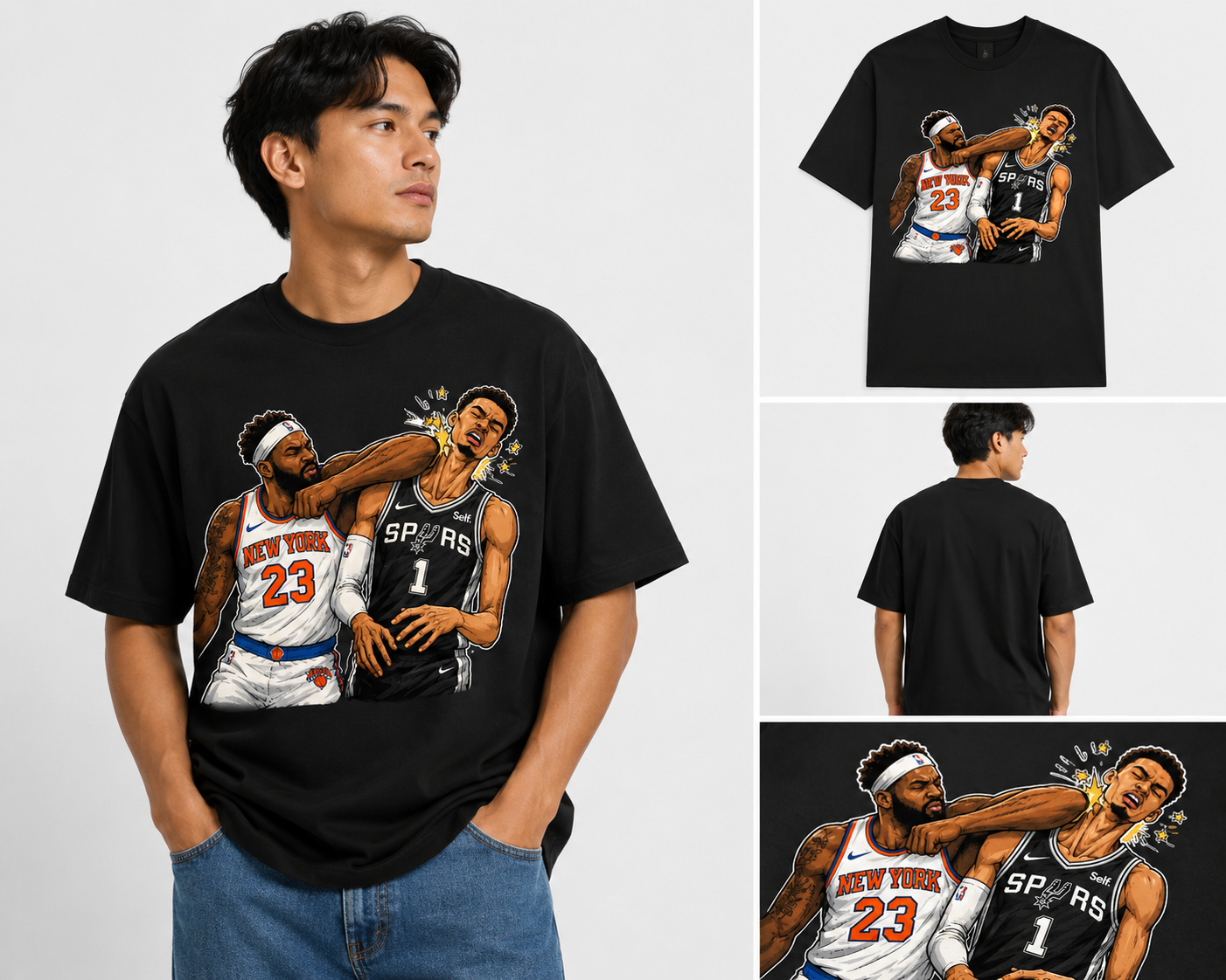 NY Knicks vs Everyone – Basketball Rivalry Graphic T-Shirt